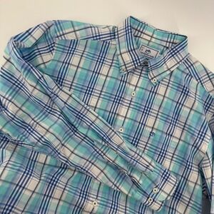 Southern Tide Men's M Plaid Button Down Long Sleeve Classic Fit‎ Shirt M